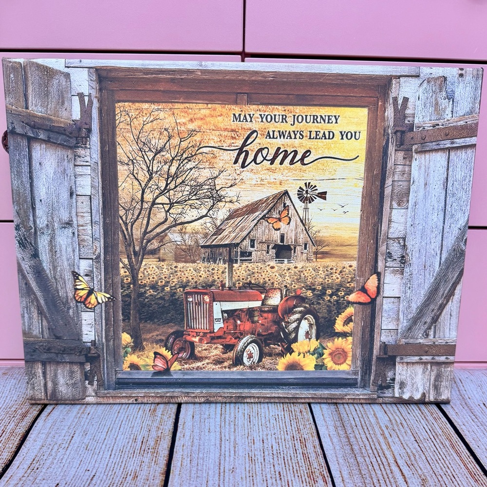 Farmhouse Rustic Canvas Wall Art Country Decor